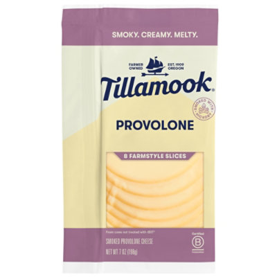 Tillamook Farmstyle Thick Cut Smoked Provolone Cheese Slices 7 Count - 7 Oz