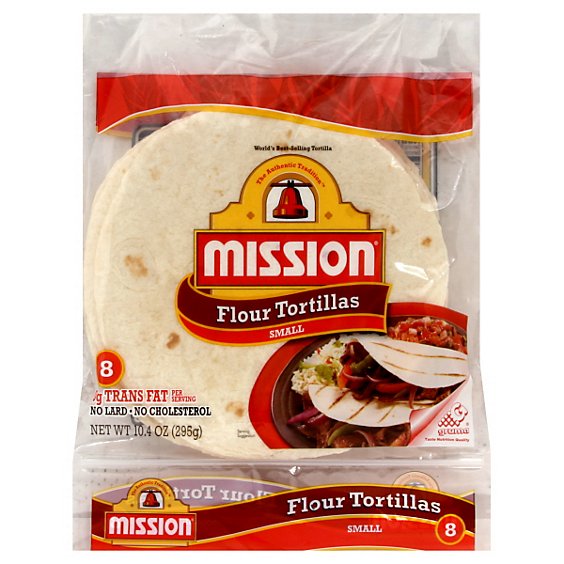 Mission Tortillas Flour Fajita Super Soft Bag 8 Count - 10.4 Oz