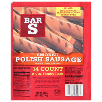 Bar-S Sausage Smoked Polish Skinless - 40 Oz - Image 3