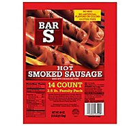 Bar-S Sausage Smoked Hot Family Pack 14 Count - 40 Oz