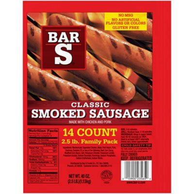 Bar-S Sausage Smoked Classic Family Pack 14 Count - 40 Oz - Image 3