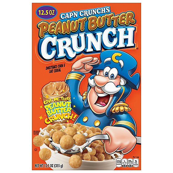 Capn Crunch Cereal Peanut Butter Crunch - 12.5 Oz