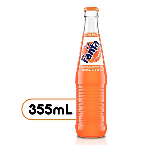 Fanta Soda Pop Mexico Orange Fruit Flavored - 355 Ml