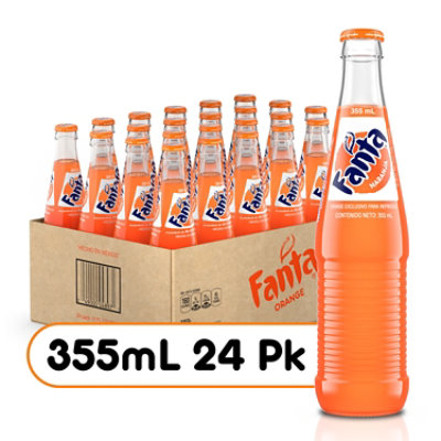 Fanta Soda Pop Mexico Orange Fruit Flavored 24 Count - 355 Ml - Image 1