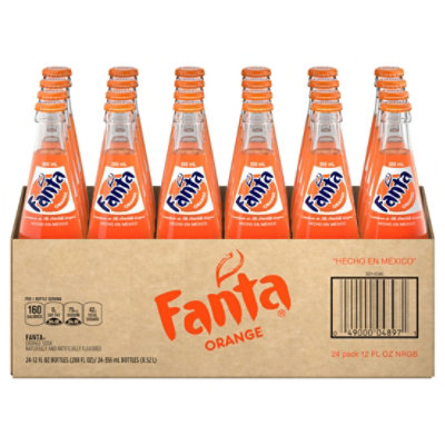 Fanta Orange Mexico Fruit Soda Pop, 355 ml Glass Bottle 