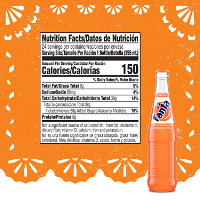 Fanta Soda Pop Mexico Orange Fruit Flavored 24 Count - 355 Ml - Image 2