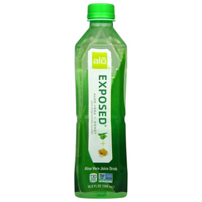 alo EXPOSED Aloe Vera Juice Drink Original + Honey - 16.9 Fl. Oz. - Image 2