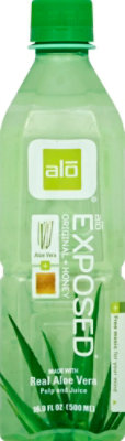 alo EXPOSED Aloe Vera Juice Drink Original + Honey - 16.9 Fl. Oz. - Image 2