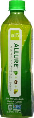 alo ALLURE Aloe Vera Juice Drink Mangosteen + Mango - 16.9 Fl. Oz. - Image 5