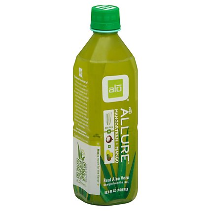 alo ALLURE Aloe Vera Juice Drink Mangosteen + Mango - 16.9 Fl. Oz. - Image 1
