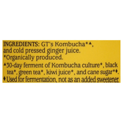 GT's Synergy Gingerade Kombucha - 16 Fl. Oz. - Image 5