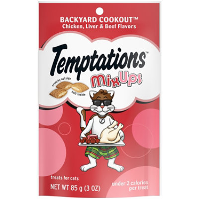 Temptations MixUps Backyard Cookout Flavor Crunchy and Soft Adult Cat Treats - 3 Oz - Image 1