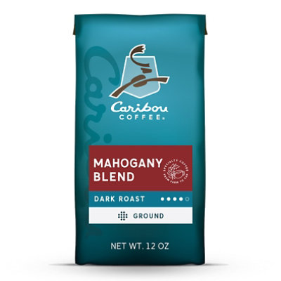 Caribou Coffee Mahogany Dark Roast Ground Coffee Bag - 12 Oz - Image 1