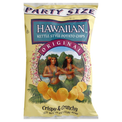 Hawaiian Potato Chips Kettle Style Original Party Size - 16 Oz - Image 1