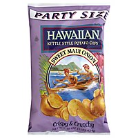 Hawaiian Potato Chips Kettle Style Sweet Maui Onion Party Size - 16 Oz - Image 1