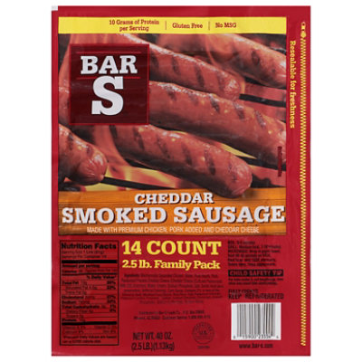 Bar-S Sausage Smoked With Cheese Skinless - 40 Oz - Image 2