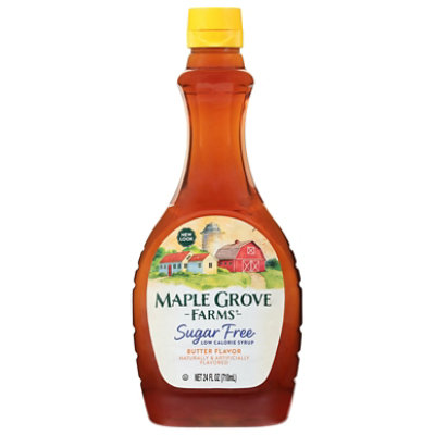 Maple Grove Farms Syrup Butter Flavor Low Calorie Sugar Free - 24 Fl. Oz. - Image 1