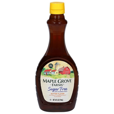 Maple Grove Farms Syrup Butter Flavor Low Calorie Sugar Free - 24 Fl. Oz.