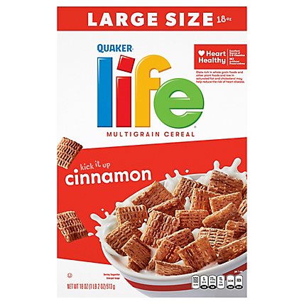 Life Cereal Multigrain Cinnamon Large Size - 18 Oz - Image 1