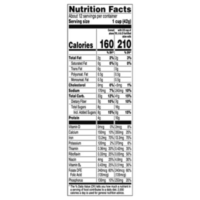 life cereal nutritional guide