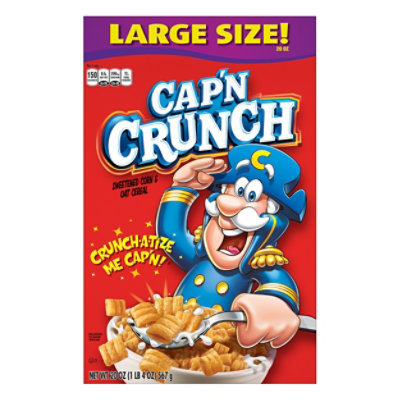  Cap N Crunch Cereal Sweetened Corn & Oat - 20 Oz 