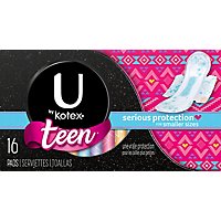U by Kotex Teen Pads Ultra Thin With Wings Heavy Flow - 16 Count - Image 2