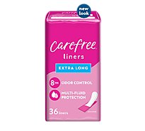 Carefree Acti-Fresh Body Shaped Unscented Extra Long Pantiliners - 36 Count