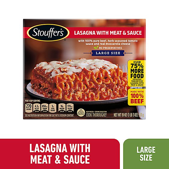 Stouffer's Lasagna with Meat And Sauce Frozen Meal - 19 Oz