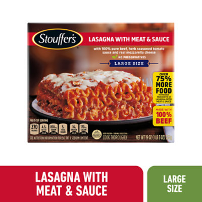 Stouffer's Lasagna with Meat And Sauce Frozen Meal - 19 Oz