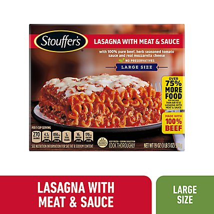 Stouffer's Lasagna With Meat & Sauce Frozen Meal - 19 Oz - Image 1