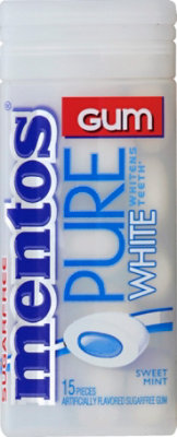 Mentos Chewing Gum Pure White Sweet Mint Sugarfree - 15 Piece - Image 1