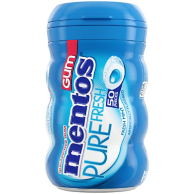 Mentos Pure Fresh Chewing Gum Sugarfree Fresh Mint - 50 Count