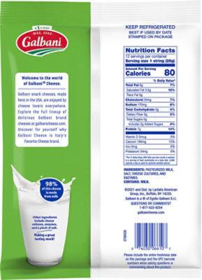 Galbani Stringsters Cheese High In Calcium - 12 Oz - Image 5