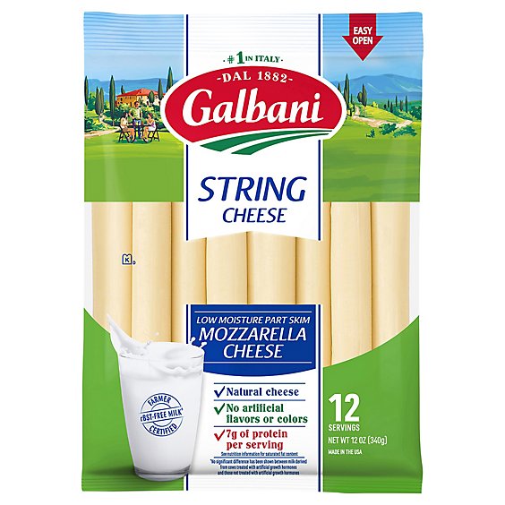 Galbani Stringsters Cheese High In Calcium - 12 Oz