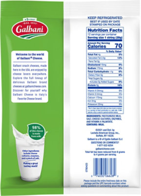 Galbani Stringsters Reduced Fat String Cheese - 12 Oz - Image 6