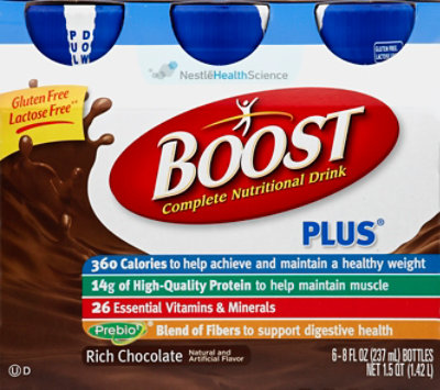 BOOST Plus Nutritional Drink Rich Chocolate - 6-8 Fl. Oz. - Image 2