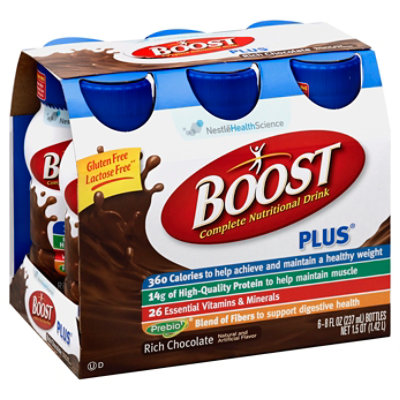 BOOST Plus Nutritional Drink Rich Chocolate - 6-8 Fl. Oz. - Image 1