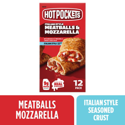 Hot Pockets Meatball Mozzarella Sandwiches Box 12 Count - 54 Oz