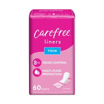 Carefree Acti-Fresh Thin Panty Liners, Soft and Flexible Feminine