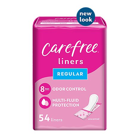 Carefree Acti Fresh Pantiliners Body Shaped Regular Unscented - 54 Count