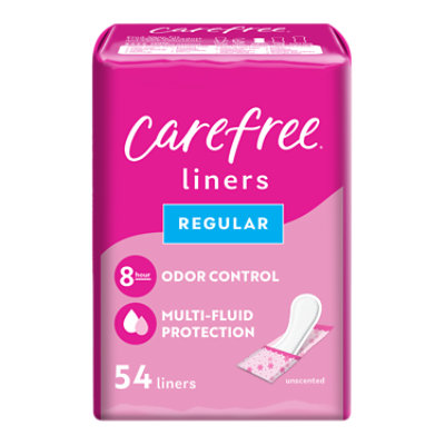 Carefree Acti Fresh Pantiliners Body Shaped Regular Unscented - 54 Count