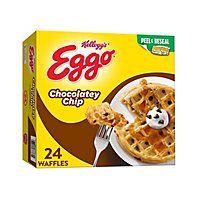 Eggo Chocolatey Chip Frozen Breakfast Waffles 24 Count - 29.6 Oz - Image 2
