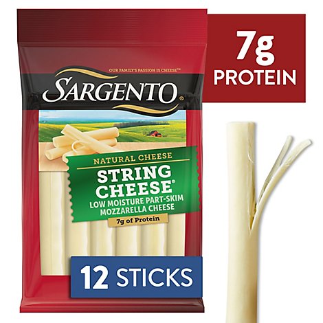 Sargento Cheese String Mozzarella 12 Pack - 12 Oz