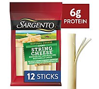 Sargento Cheese String Mozzarella Light 12 Pack - 9 Oz