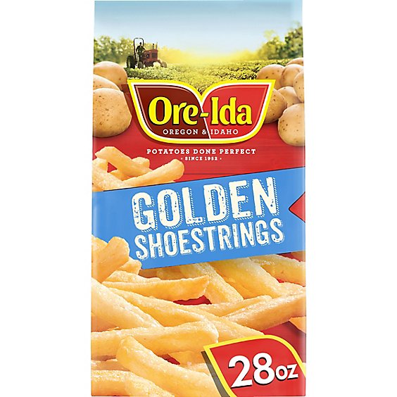 Ore-Ida Golden Shoestrings French Fries Fried Frozen Potatoes Bag - 28 Oz