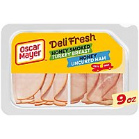 Oscar Mayer Deli Fresh Combo Honey Honey Smoked Turkey Breast Honey Ham - 9 Oz - Image 1
