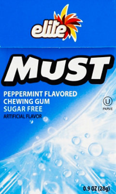 Elite Must Gum Peppermint Sugar Free - 0.90 Oz - Image 2