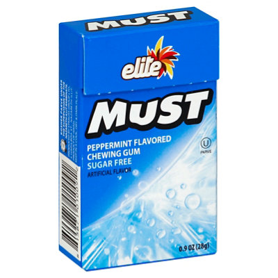 Elite Must Gum Peppermint Sugar Free - 0.90 Oz - Image 1