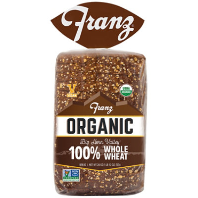 Franz Organic Sandwich Bread Big Horn Valley 100% Whole Wheat - 26 Oz - Image 2