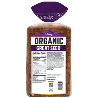 Franz Organic Sandwich Bread Willamette Valley Great Seed - 26 Oz - Image 4